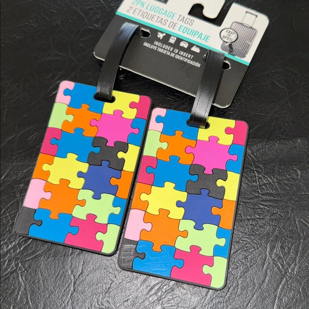 G/FORCE Vibrant Puzzle Piece Luggage Tags, NEW - Picture 6 of 6
